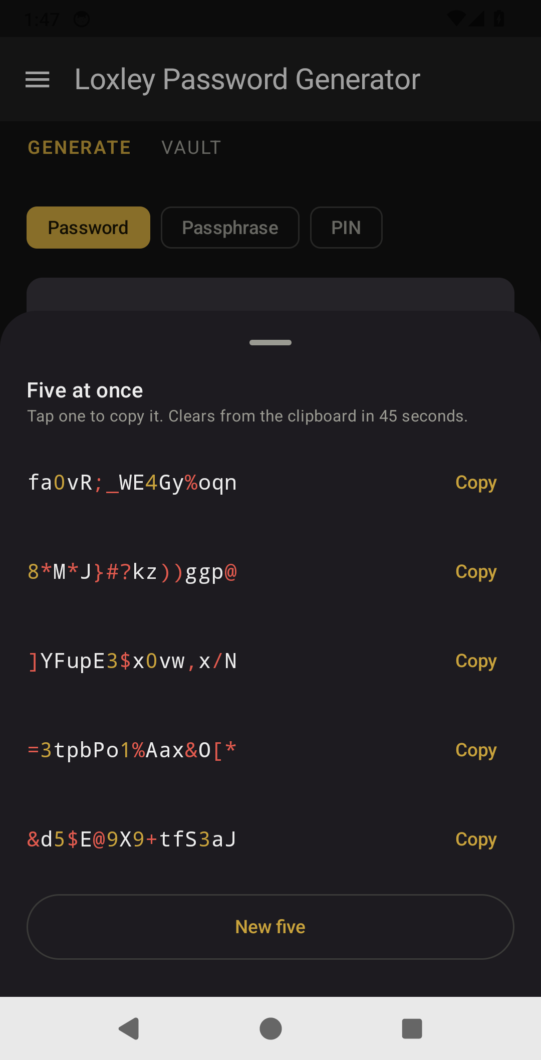 Loxley Password Generator screenshot 3