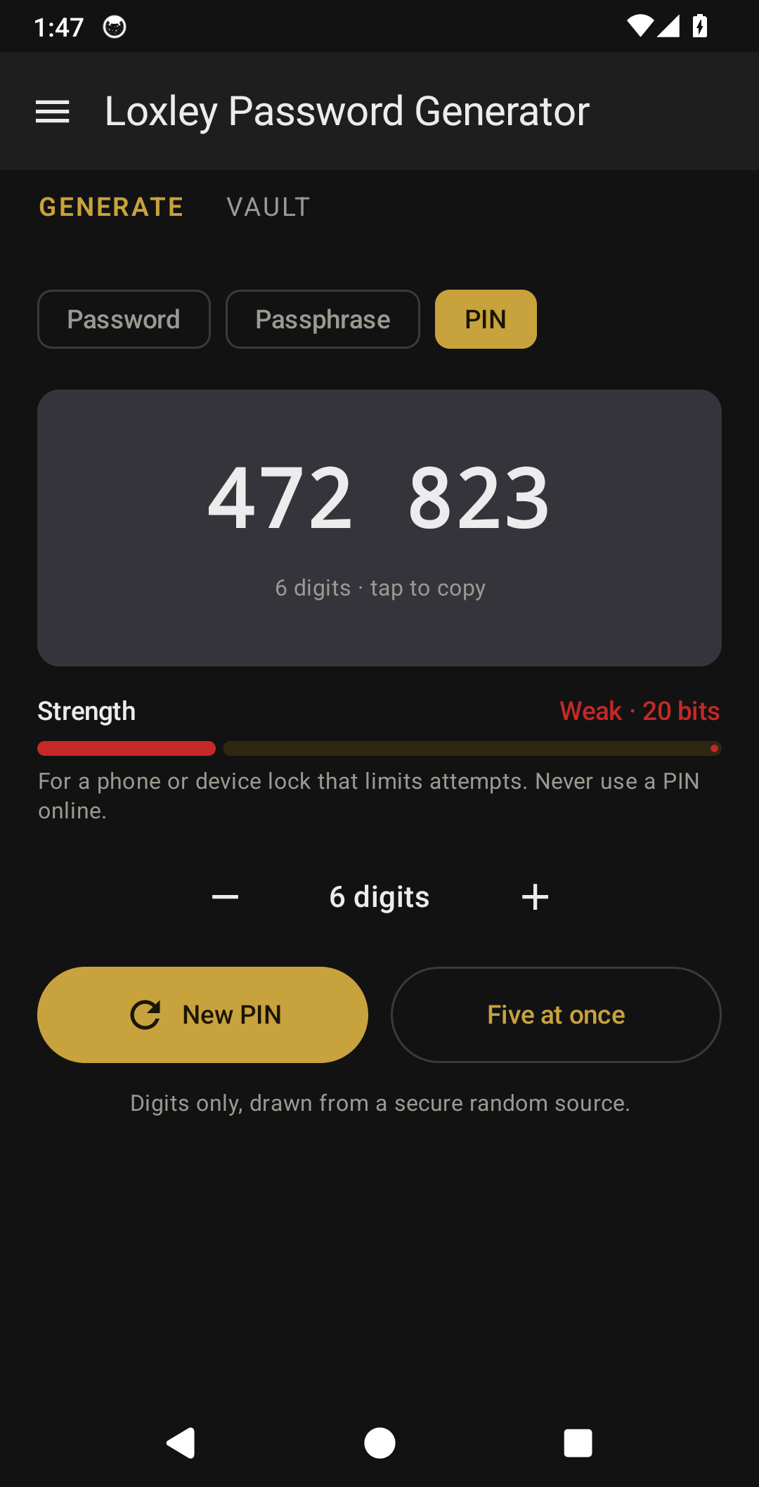 Loxley Password Generator screenshot 4