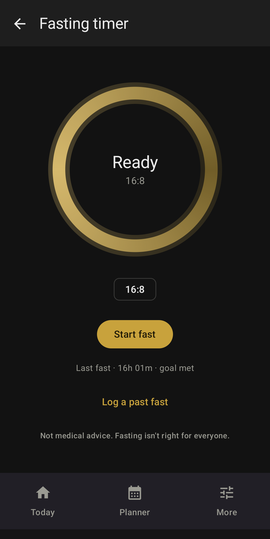 Loxley Meal & Fasting Planner: Fasting timer
