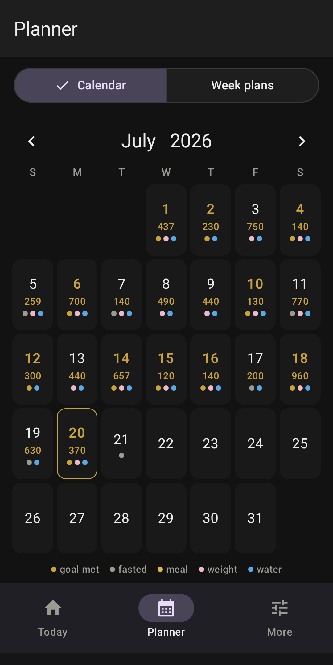 Loxley Meal & Fasting Planner: Week planner