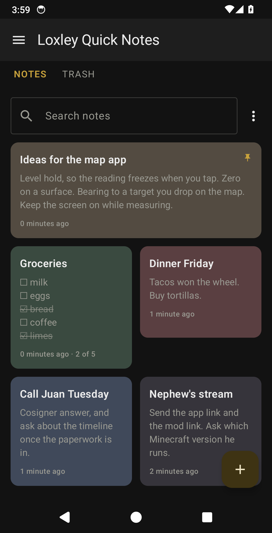 Loxley Quick Notes screenshot 1