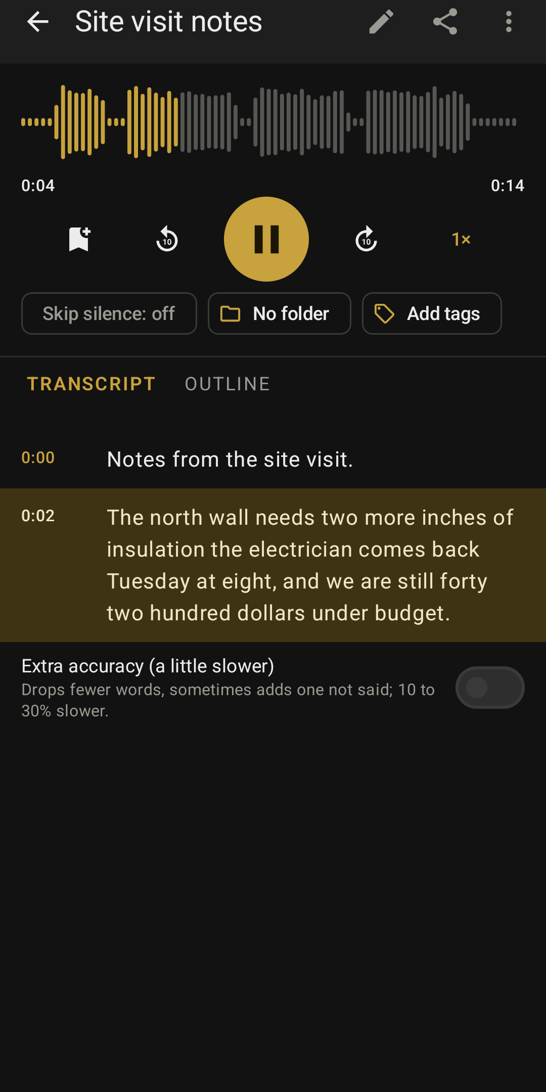 Loxley Transcription and Recorder: Playback