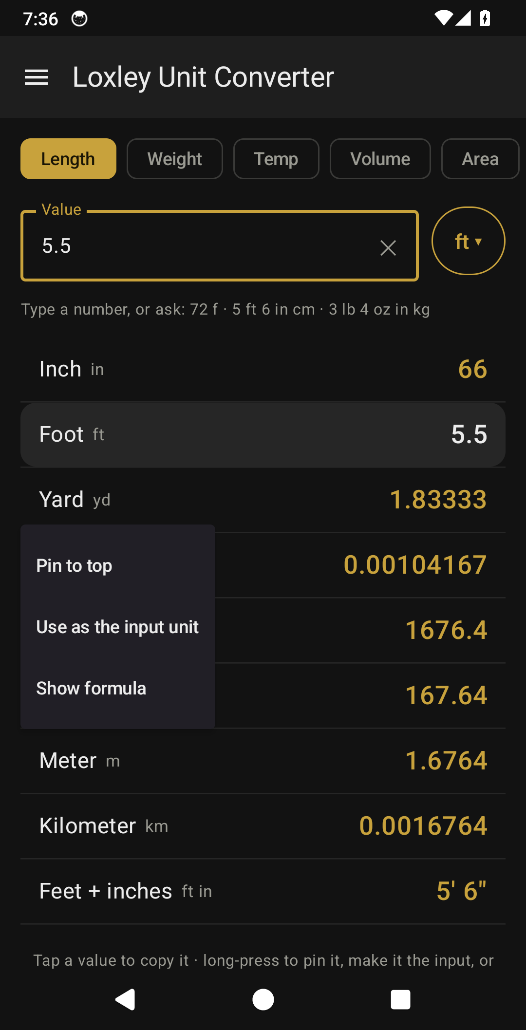 Loxley Unit Converter screenshot 4